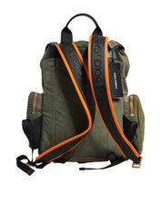 Dolce & Gabbana Military Green Patchwork Rucksack Backpack Bag