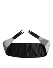 Dolce & Gabbana Gray Men 100% Silk Belt Wide Waist Cummerbund