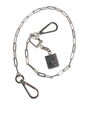 Dolce & Gabbana Silver Tone Metal Chain DG Charm Belt Keychain