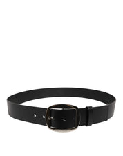 Dolce & Gabbana Black Leather Classic Metal Buckle Belt
