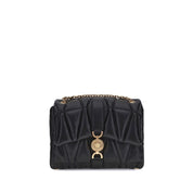 Versace Black Calf Leather Bos Taurus Shoulder Bag
