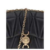 Versace Black Calf Leather Bos Taurus Shoulder Bag