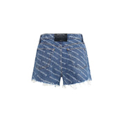 Alexander Wang Blue Cotton Bermuda Shorts