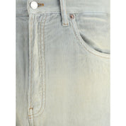 Prada Light Blue Cotton Casual Pants