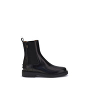 Tod's Black Calf Leather Bos Taurus Chelsea Boots
