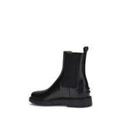 Tod's Black Calf Leather Bos Taurus Chelsea Boots