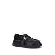 Tod's Black Rubber Platform Loafers