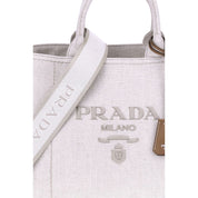 Prada Cream Cotton Shoulder Bag