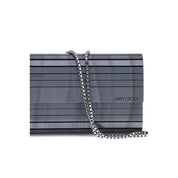 Jimmy Choo Gray Marabou Clutch Bag
