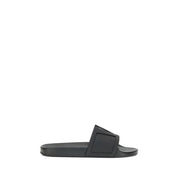 Valentino Garavani Black Rubber Sandals