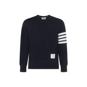 Thom Browne Blue Cotton Sweatshirt