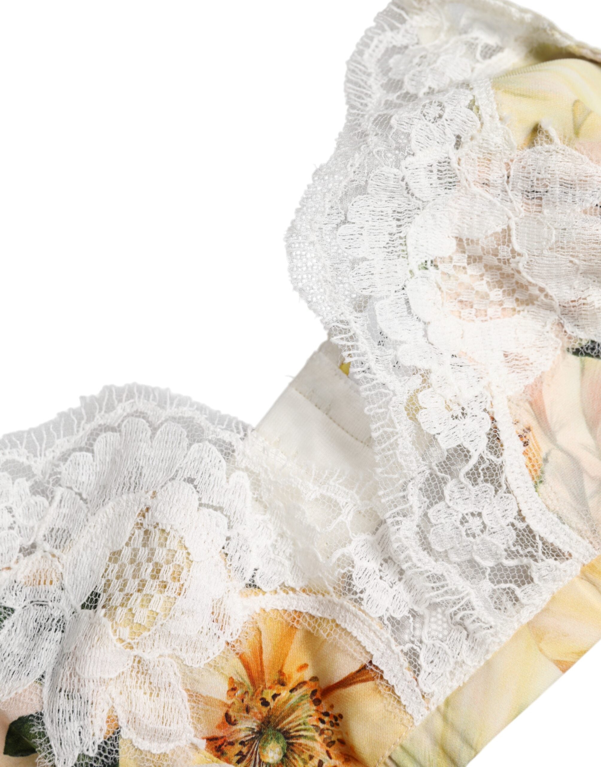 Dolce & Gabbana Multicolor Floral Print Non Wire Bra Underwear