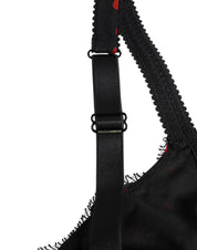 Dolce & Gabbana Black Red Polka Dot Underwired Balconette Underwear