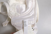 Dolce & Gabbana White Silk Underwired Balconette Bra Underwear