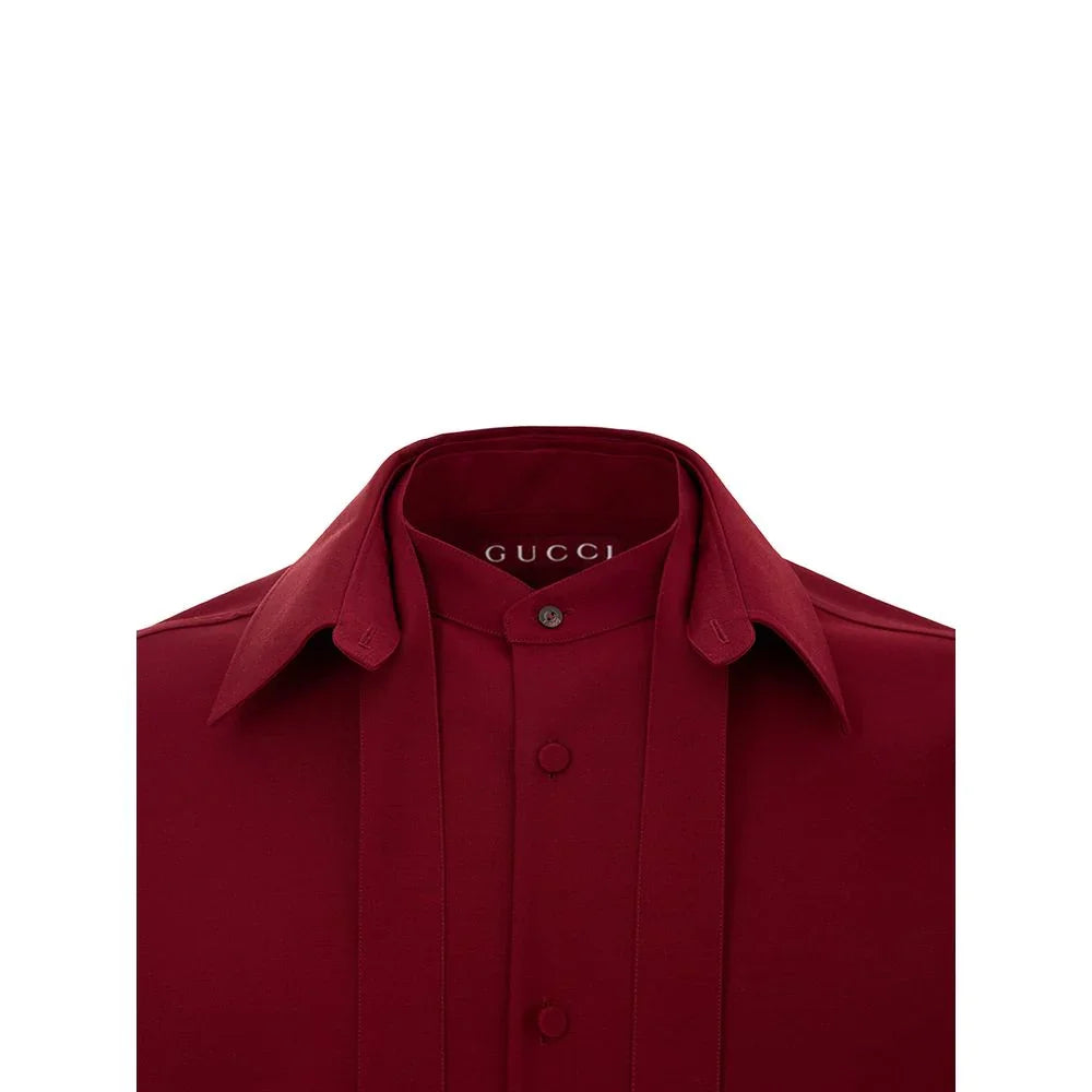 Gucci Bordeaux Wool Shirt