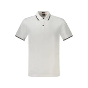 Hugo Boss White Cotton Polo Shirt