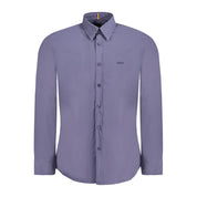 Hugo Boss Blue Cotton Men Shirt