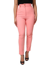 Dolce & Gabbana Pink High Waist Dress Tapered Pants