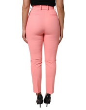Dolce & Gabbana Pink High Waist Dress Tapered Pants