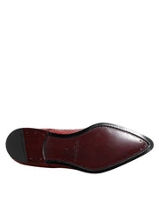Dolce & Gabbana Red Exotic Leather Lace Up Dress Derby Shoes