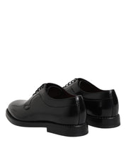 Dolce & Gabbana Black Calf Leather Lace Up Dress Derby Shoes