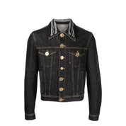Versace Black Cotton Denim Jacket