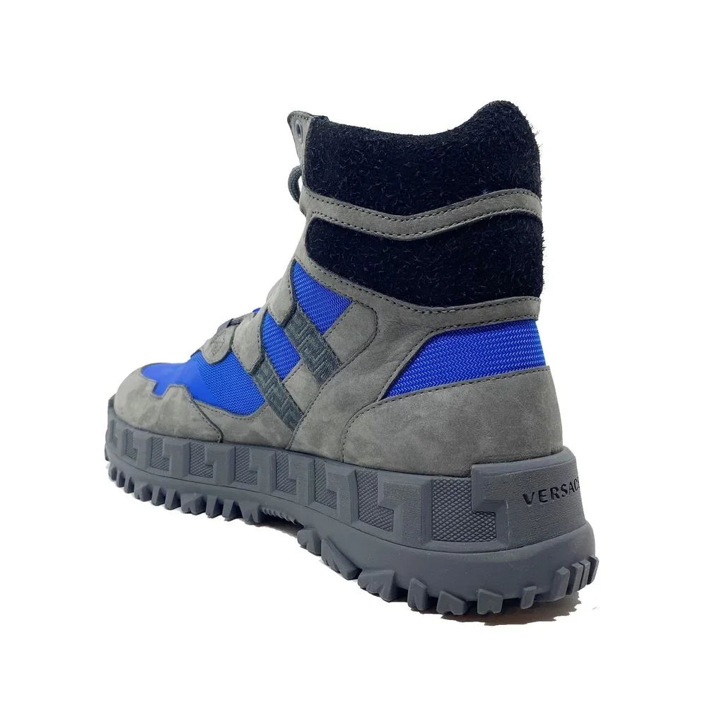 Versace Leather Suede Hiking Boots