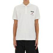 Moschino Couture White Cotton Polo Shirt