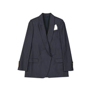 Brunello Cucinelli Blue Virgin Wool Blazer