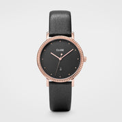 Cluse Gray Leather Dress Watch