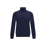 Valentino Blue Fleece Wool Turtleneck
