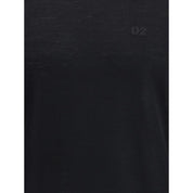 Dsquared² Black Fleece Wool Turtleneck