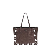 Valentino Garavani Brown Calf Leather Bos Taurus Shoulder Bag