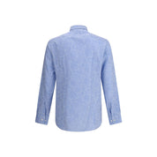 Etro Light Blue Cotton Pattern Shirt