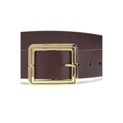 Etro Brown Calf Leather Bos Taurus Regular Belt