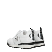 Love Moschino White Leather Low Top Sneakers
