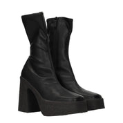 Stella McCartney Black Leather Ankle Boots