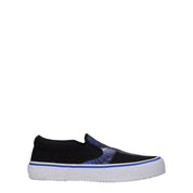 Marcelo Burlon Black Fabric Slip-On Loafers