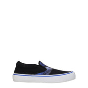 Marcelo Burlon Black Fabric Slip-On Loafers
