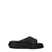 Alyx Black Leather Slippers