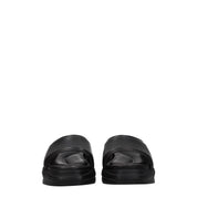 Alyx Black Leather Slippers