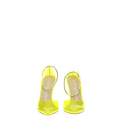 Stuart Weitzman Yellow Pvc Stiletto Heel Sandals