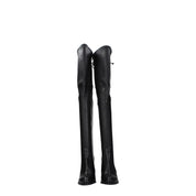 Stuart Weitzman Black Leather Over The Knee