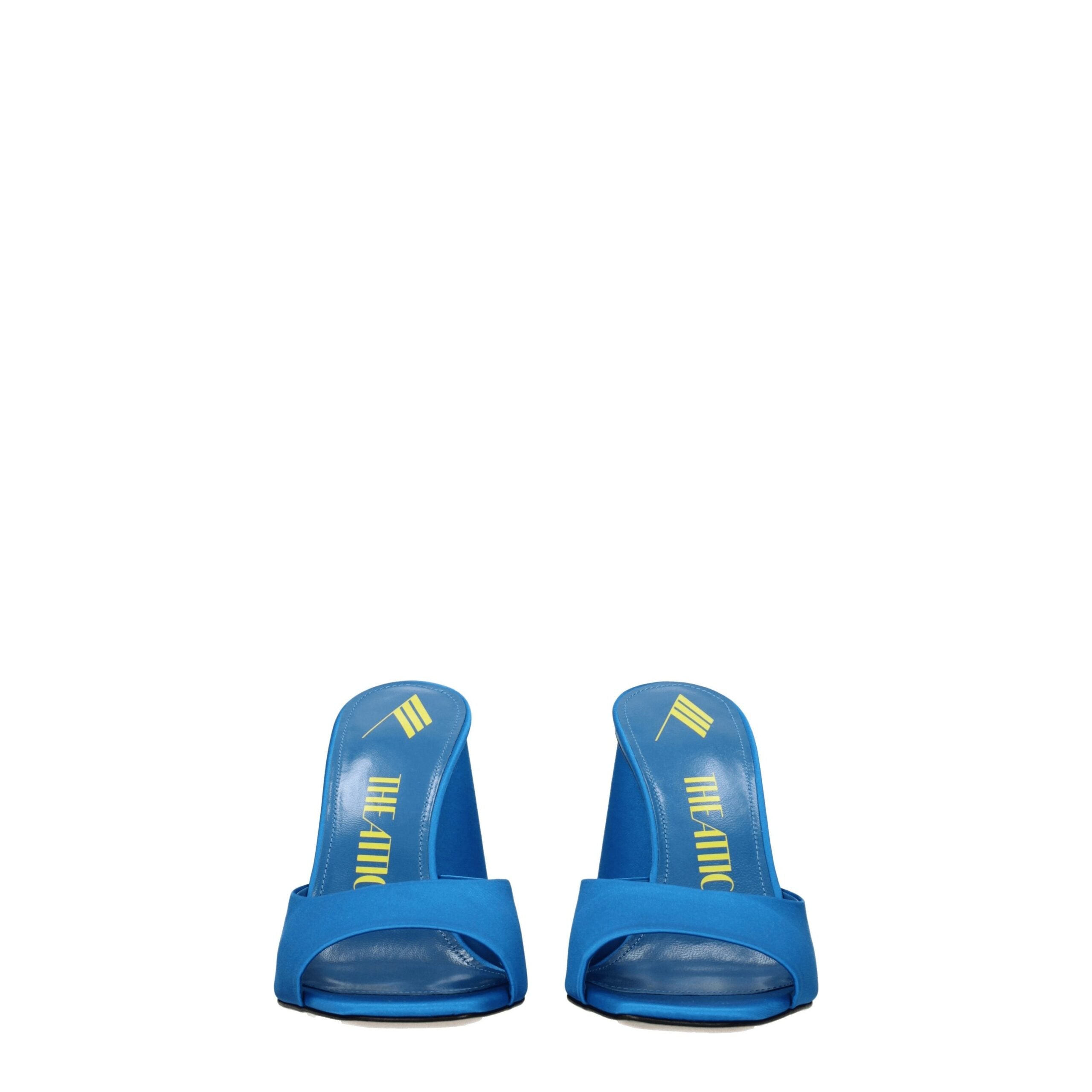 The Attico Light Blue Satin Platform Sandals