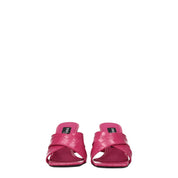 Dolce & Gabbana Pink Leather Platforms
