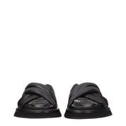 Dolce & Gabbana Black Leather Slippers