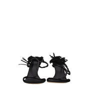 Isabel Marant Black Leather Stiletto Heel Sandals