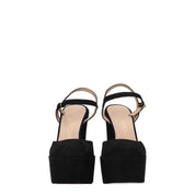 Stuart Weitzman Black Leather Platforms