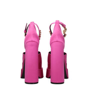 Versace Pink Satin Platforms