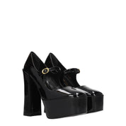Stuart Weitzman Black Leather Platforms Pumps